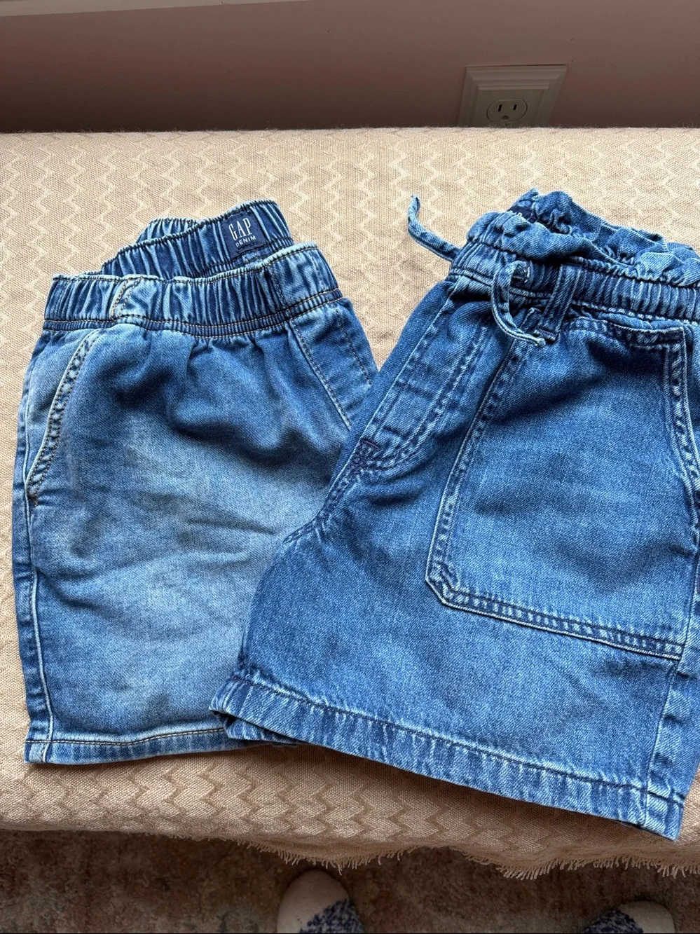 Kids / Girls GAP Light Blue Elastic-Waist Denim Shorts Duo